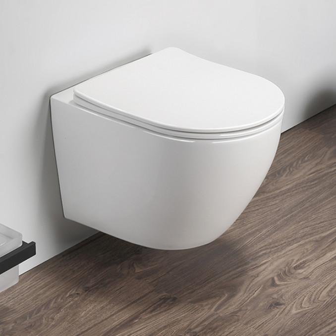 Konzolna šolja PERLA compact rimless sa duroplast soft close wc daskom 2