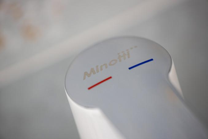 Baterija za lavabo MINOTTI STELA bela / hrom bez POP-UP 4