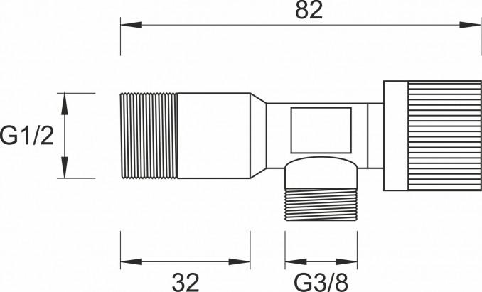 Ek ventil MINOTTI 1/2x3/8 kugla 2