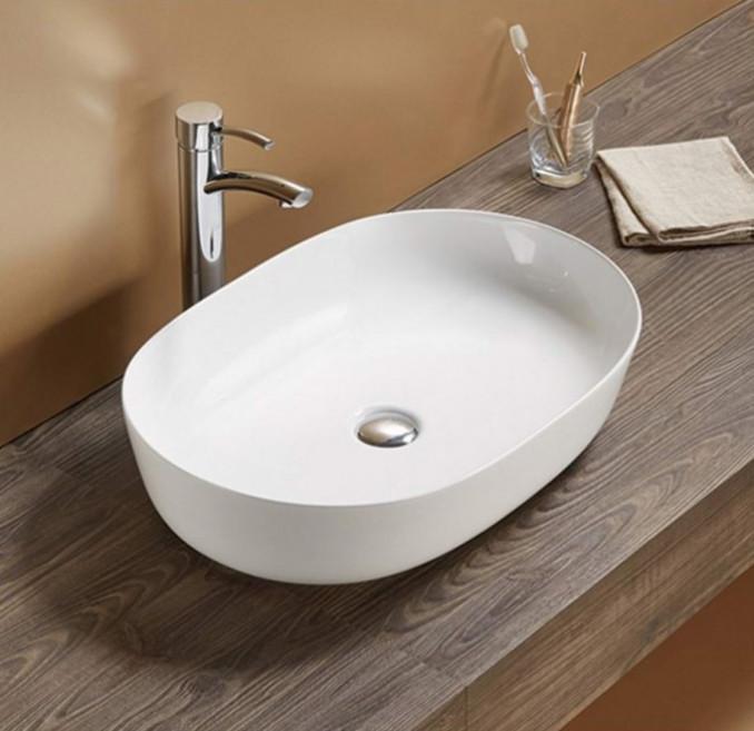 Lavabo nadgradni MINOTTI 600x415x135 mat beli 4