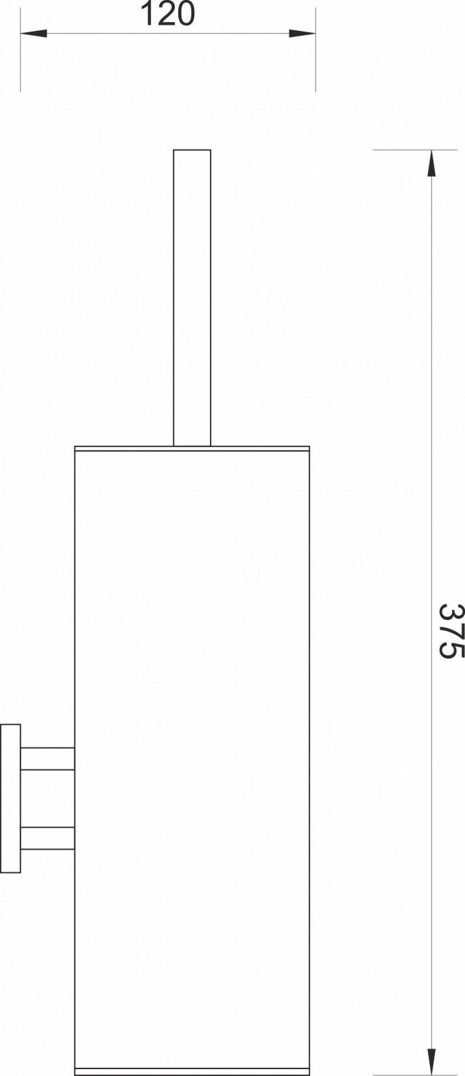 WC četka MINOTTI okrugla - INOX zidna 2