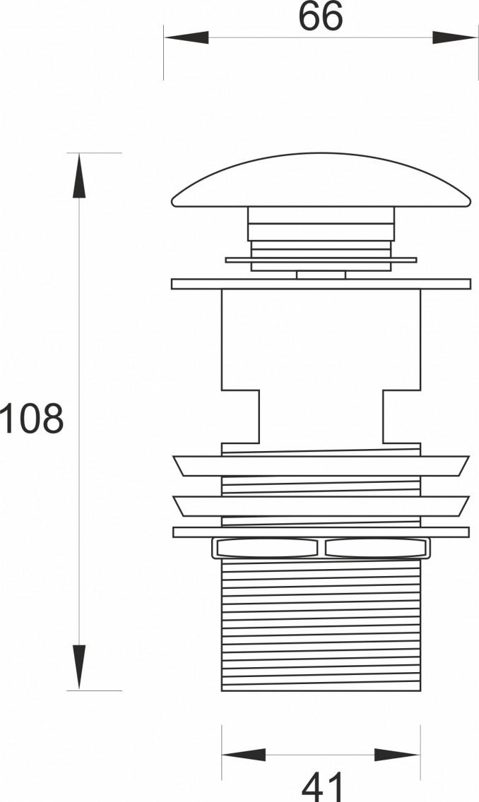 Pop-up MINOTTI 5/4 sa prelivom i keramičkom kapom okrugli beli 2