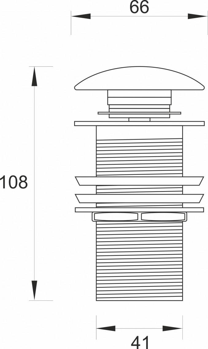 Pop-up MINOTTI 5/4 bez preliva i keramičkom kapom okrugli beli 2