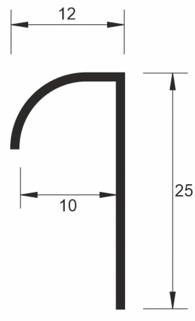 Al-lajsna spoljna obla 10mm LUX,2,7m sjajna 2
