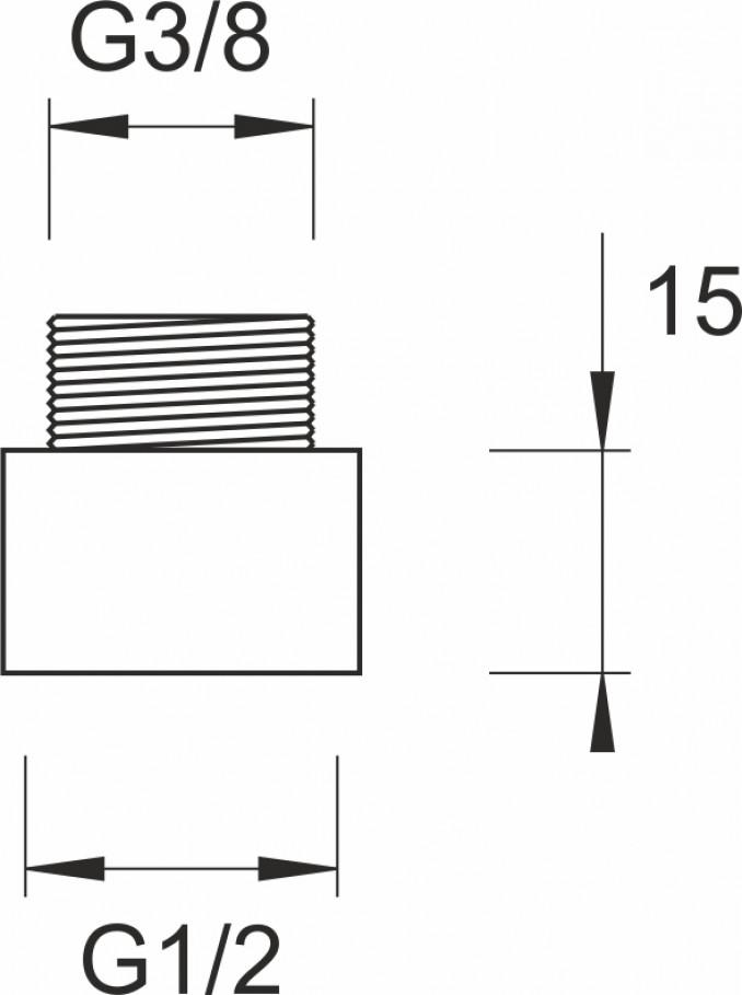 Redukcija MINOTTI 1/2Fx3/8M za bateriju 2