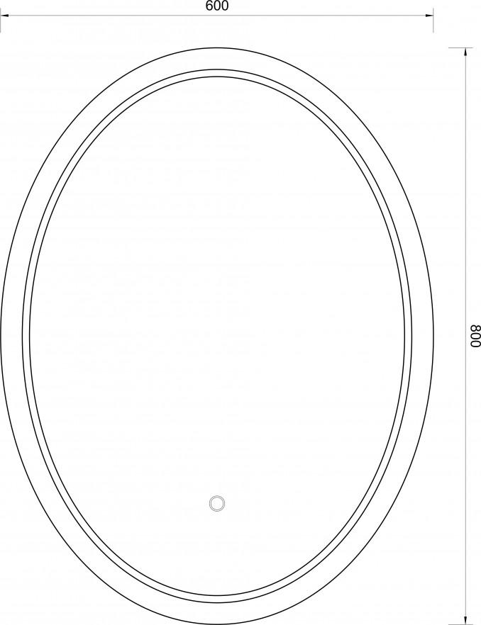 Ogledalo 60x80 sa LED osv. i TOUCH prek. 3