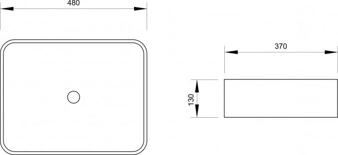 Lavabo nadgradni MINOTTI 480x370x130 2