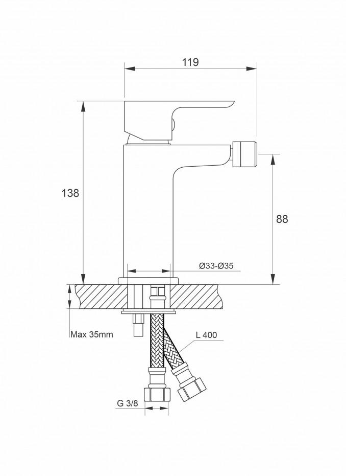 Baterija za bide MINOTTI STELA 2