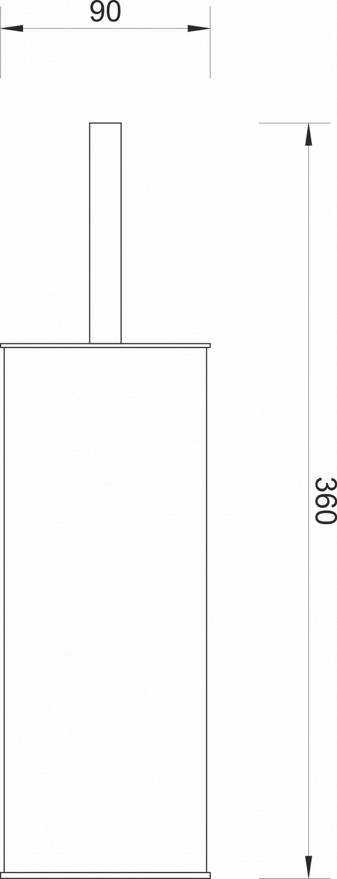 WC četka MINOTTI četvrtasta - INOX 2