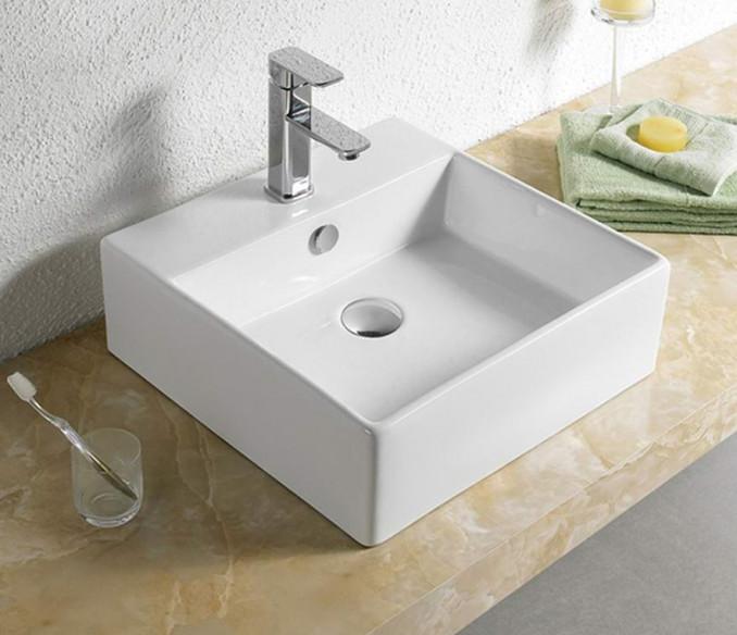 Lavabo nadgradni MINOTTI 460x460x145 sa otvorom za slavinu 2