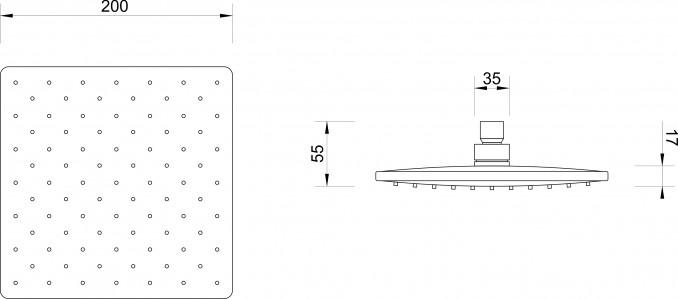 Ruža tuša MINOTTI 250x250 2