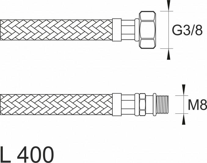 Brinoks crevo SBA baterijsko F3/8xM10 400 2
