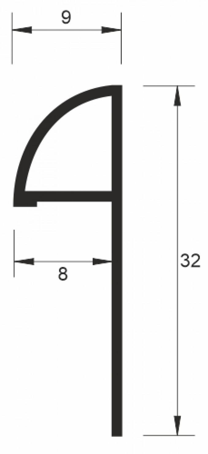 Al-lajsna P 8mm mat 2,7m 3