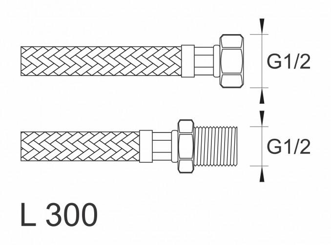 Brinoks crevo SBA FM1212L 300 sa produženom niplom 2