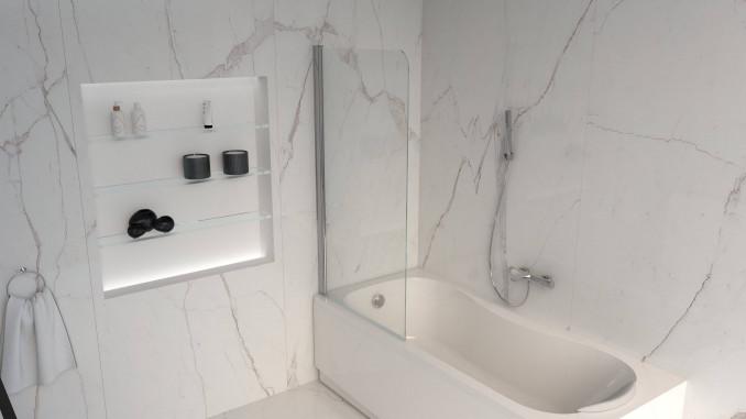 Paravan za kadu MINOTTI 800x1400, 6mm staklo 4