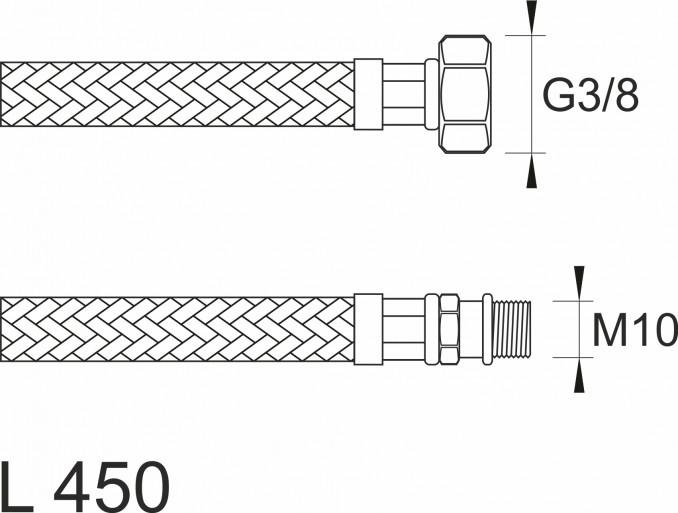 Brinoks crevo SBA baterijsko F3/8xM10 450 2