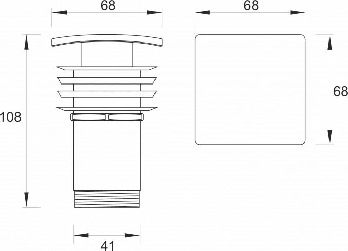 Pop-up MINOTTI 5/4 sa prelivom četvrtasti 2