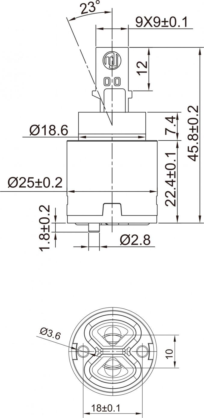 Mešač MINOTTI fi25mm za hladnu vodu 4008 2