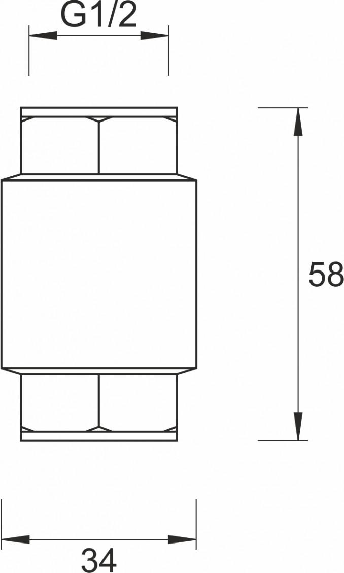Nepovratni ventil MINOTTI 1/2 metalna klapna 2