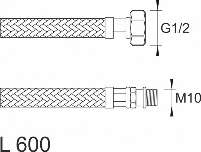 Brinoks crevo SBA baterijsko F1/2xM10 600 2