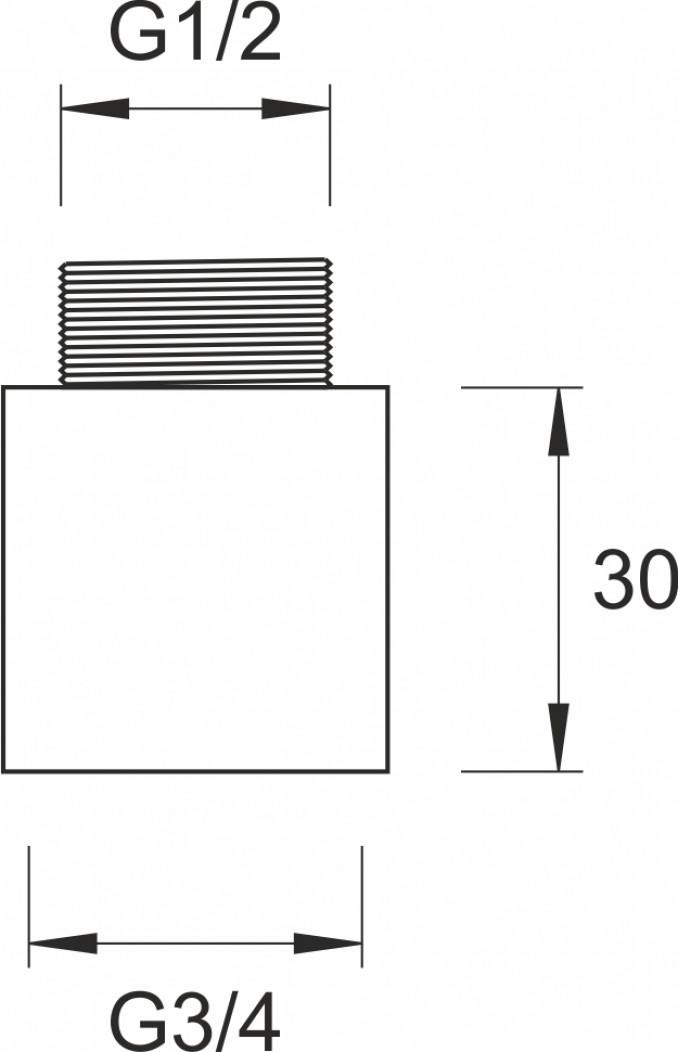 Redukcija MINOTTI 3/4Fx1/2M 30 za bateriju 2