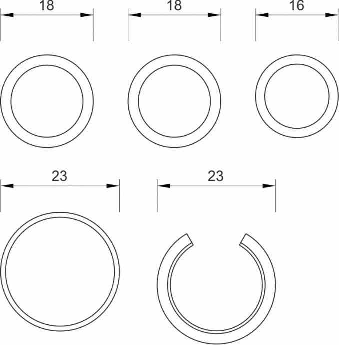 Set gumica MINOTTI za STANDARD lulu labud 2