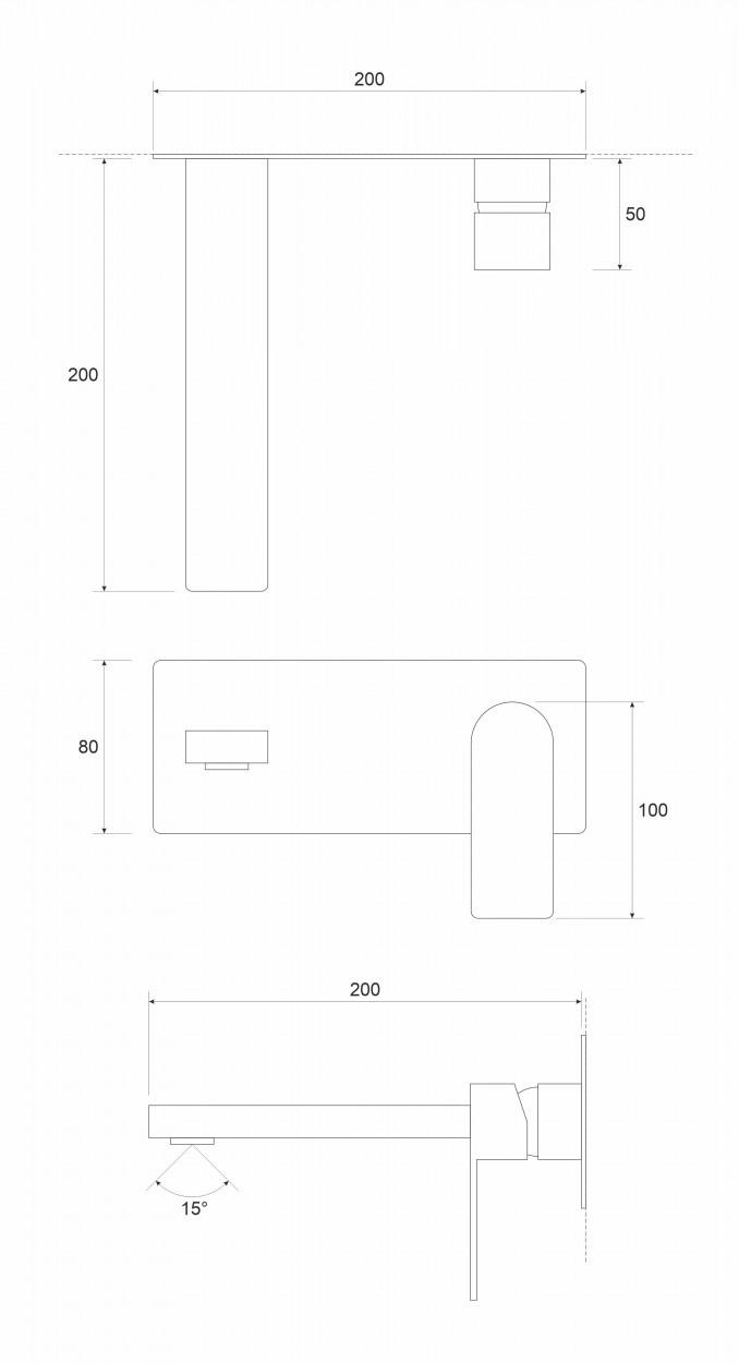 Ugradna baterija za lavabo COPEN NOOK gunmetal 2