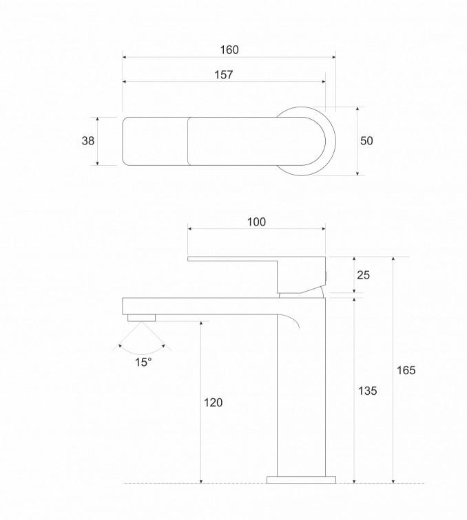 Baterija za lavabo COPEN NOOK hrom 2
