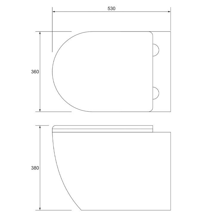 Konzolna šolja COPEN TORNADO sa duroplast soft close wc daskom mat crna 3