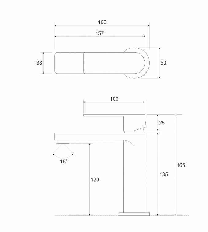 Baterija za lavabo COPEN NOOK mat crna 2