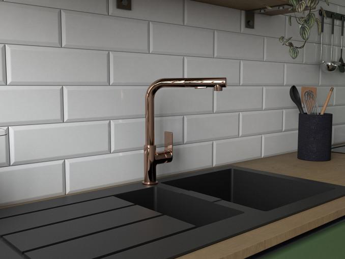 Baterija za sudoperu COPEN NOOK rose gold 3