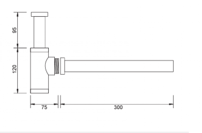 Sifon za lavabo COPEN 5/4 okrugli LUX 2