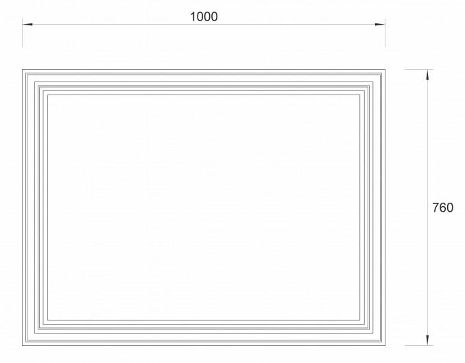 Ogledalo COPEN 1000x760 Silver 2