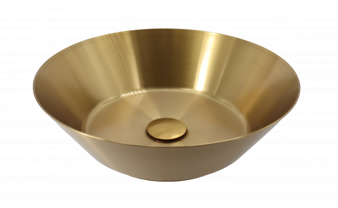 Metalni lavabo COPEN nadgradni 400x125mm brušeni mesing