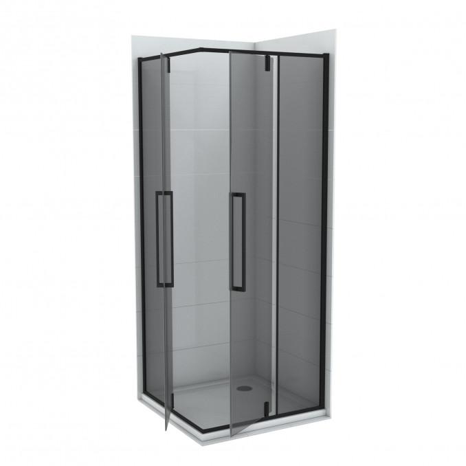 Tuš kabina COPEN ABSOLUT BLACK 900x900x2000 dark staklo 6mm sa pivot vratima