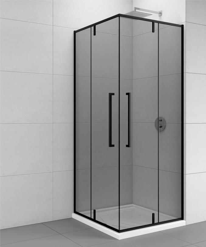 Tuš kabina COPEN ABSOLUT BLACK 900x900x2000 dark staklo 6mm sa pivot vratima 4