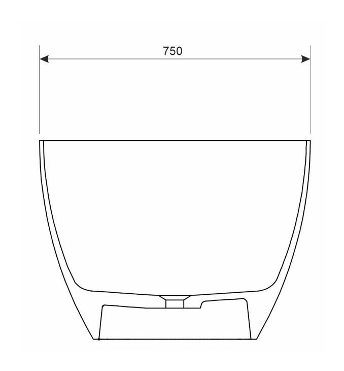 Kada samostojeća COPEN BETTE 1700x750x550mm mat bela 6