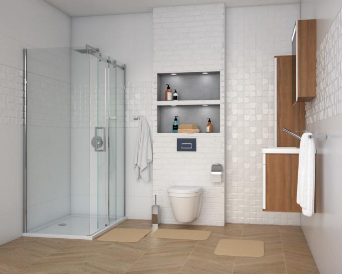 Tuš kabina COPEN NEPTUN 1000x800 staklo 8mm providno reverzibilna 3