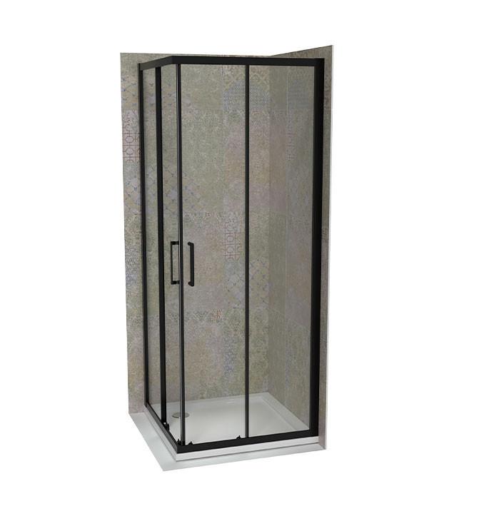 Tuš kabina COPEN ATLAS PRO 800x800x1950 mat crna, staklo 6mm providno