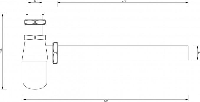 Sifon COPEN za lavabo MS 2