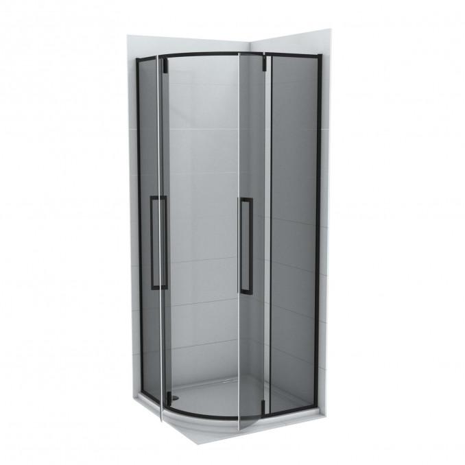 Tuš kabina COPEN ABSOLUT BLACK R900x2000 dark staklo 6mm sa pivot vratima