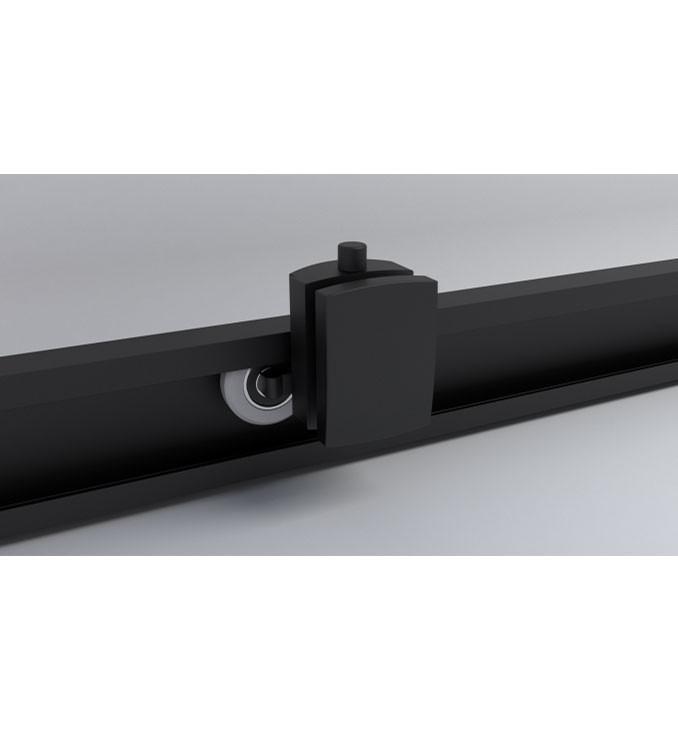 Stakleni paravan COPEN ATLAS BLACK 1000x1950 transparentno staklo 6mm crni mat r 4