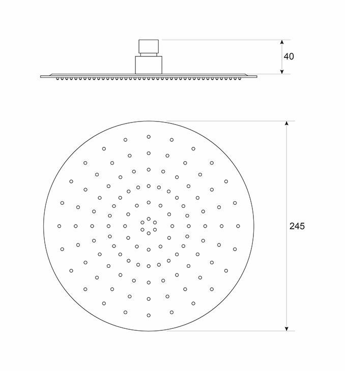 Ruža tuša COPEN fi250mm hrom S/S304 2