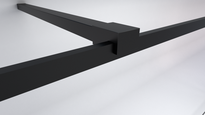 Walk-in COPEN MONTE 1200x2000 crni mat ram 8mm staklo 4