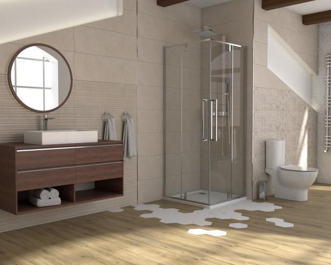 Tuš kabina COPEN ABSOLUT 900x900x2000 staklo 6mm providno sa pivot vratima 3
