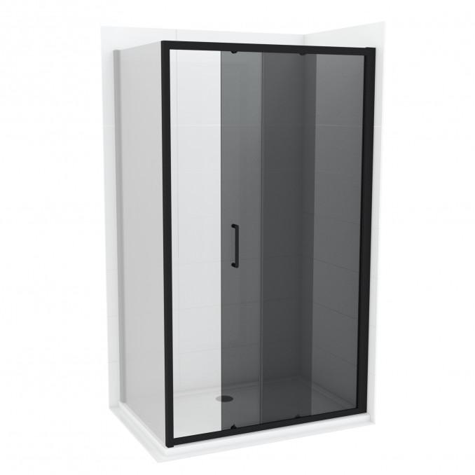 Stakleni paravan COPEN ATLAS BLACK 1400x1950 dark staklo 6mm crni mat ram