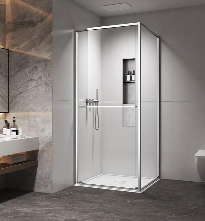 Tuš kabina COPEN ATLAS PRO 1V 800x800x2000 hrom, staklo 6mm providno 2