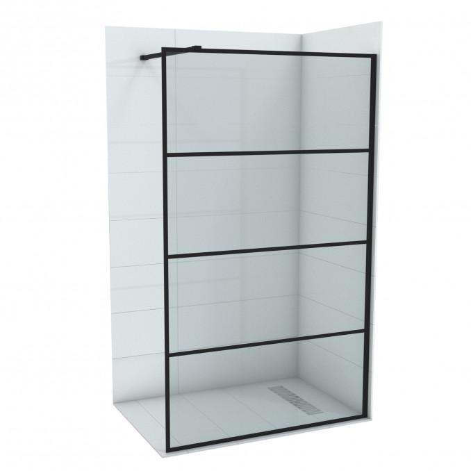Walk-in COPEN MONTE 1000x2000 crni mat ram 8mm staklo
