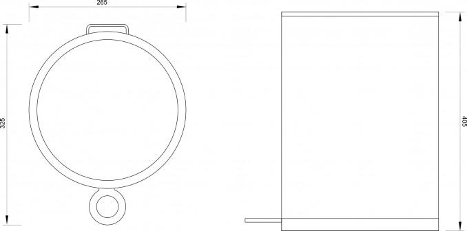 Kanta za otpatke COPEN 12L softclose saten 2