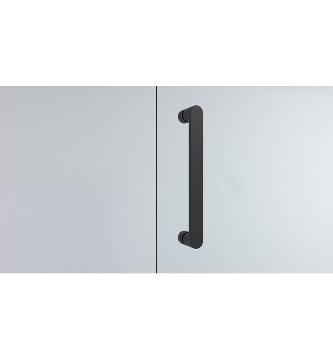 Stakleni paravan COPEN ATLAS BLACK 1100x1950 transparentno staklo 6mm crni mat r 3